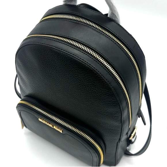 Michael Kors Medium Jaycee Backpack Black/Gold - Picture 6 of 12
